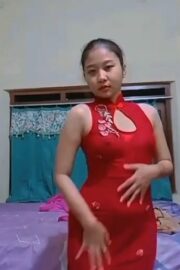 Leha Dress Ketat Merah Merona Endingnya Omek